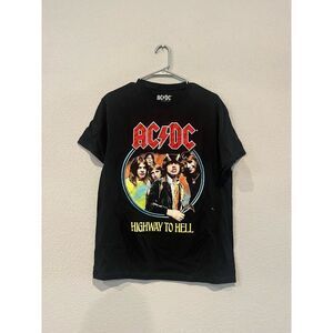 AC/DC Highway To Hell Tricolor Adult T-Shirt Crew Neck Black Medium